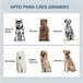Comedero para Perros MDF, Acero Inoxidable PawHut Marron
