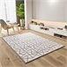 Alfombra geométrica con relieve FLORA - ATTICGO 80x150 Plateado