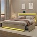 Cama, USB, Tipo C, Cama de Descanso, 4 Cajones, LED 148x213 Beige