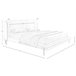 Cama matrimonio tapizada en tela Gris Claro