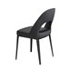 ANGEL CERDA Silla comedor patas acero negro Negro