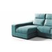 Chaise longue 4 plazas con 3 puffs FULL Azul Medio