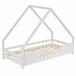 Cama cabaña infantil de madera de pino 206x96 Blanco