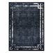 Alfombra lavable ANDRE 1486 Marco vintage 160x220 Negro