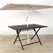 Aktive Mesa plegable de jardín de acero 4 personas Negro