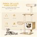 Árbol para Gatos Aglomerado de Madera, Felpa, Sisal PawHut Árbol para Gatos Aglomerado de Madera, Felpa, Sisal PawHut Beige