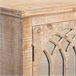 Aparador de madera y cristal de 2 puertas Marron