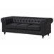 Beliani Conjunto de sofás CHESTERFIELD Negro