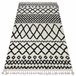 Alfombra BERBER SAFI N9040 Franjas Bereber Marroquí 180x270 Blanco/ Gris