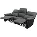 Sofá reclinable 3 plazas Negro/ Gris