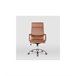 Silla de oficina en Piel sintética Jana con 5 ruedas Marron