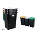 Set de 3 cubos de basura para RECICLAJE 45 litros marca CONFORAMA Negro