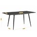 Conjunto de mesa extensible y 4 sillas Blanco/ Negro