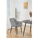 2x Silla tapizada de terciopelo acolchado SJ.030 Gris