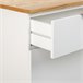 Aparador de madera de 2 cajones y 2 puertas Blanco
