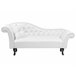 Beliani Chaise longue izquierdo Piel sintética LATTES Blanco