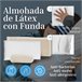 Almohada de Látex Perforada con Funda 150x35 Blanco