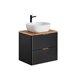 Conjunto mueble lavabo individual y columna Adriel Negro