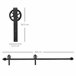 Kit de Accesorios para Puerta Corredera Acero al Carbono HOMCOM 200 Negro
