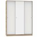 Armario Grande Tibet 3 Puertas Correderas 150 Blanco/ Madera