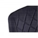 4x Silla tapizada capitoné de terciopelo SJ.0488 Negro