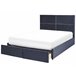 Beliani Cama con somier Terciopelo VERNOYES 170x214 Negro