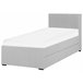 Beliani Cama con somier Poliéster MARMANDE 96x214 Azul Marino