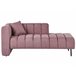 Beliani Chaise longue izquierdo Poliéster LANNILS Rosa