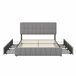 Cama, 4 cajones, cama doble, cama para adolescentes 164x209 Cama, 4 cajones, cama doble, cama para adolescentes 164x209 Gris