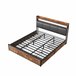 Cama, Cama de metal, 4 cajones, LED, Cama juvenil 182x217 Cama, Cama de metal, 4 cajones, LED, Cama juvenil 182x217 Negro
