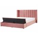 Beliani Cama con somier Terciopelo NOYERS 210x247 Beige