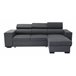 Chaise longue con cama NORWAY reversible 3 plazas gris Gris