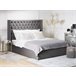 Beliani Cama con almacenaje Terciopelo LUBBON 210x217 Gris