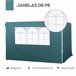 2 Paredes Parte Laterales Tela Oxford Outsunny 300x200 Verde