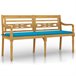 Banco de madera batavia con cojín 150x51 Azul