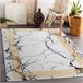 Alfombra lavable ANDRE 1126 Mármol griego 120x170 Blanco