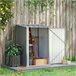 Caseta de Jardín Acero Lacado Outsunny Gris