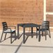 Mesa Exterior - Dakar 79x79 Negro/ Gris