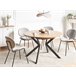 Beliani Mesa de comedor extensible CARLEA Beliani Mesa de comedor extensible CARLEA Marron Claro