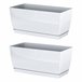 2x Jardinera de plastico Coubi Case P Blanco