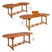 Mesa jardín extensible ovalada acacia 8 comensales Aktive Madera