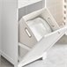 Mueble para Ropa Sucia con 1 Cesto y 1 Cajón BZR73-W SoBuy Blanco
