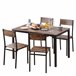 Conjunto de mesas y sillas de comedor Conjunto de mesas y sillas de comedor Marron