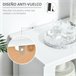 Aparador de Cocina MDF, Vidrio Templado HOMCOM 136 Blanco