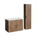 Conjunto mueble lavabo individual encastrado y columna Gaia Conjunto mueble lavabo individual encastrado y columna Gaia Madera