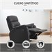 Sillón Reclinable Acero, MDF, PU y Espuma HOMCOM Marron