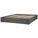 Beliani Cama con almacenaje sin cabecero Poliéster DINAN 187x214 Beliani Cama con almacenaje sin cabecero Poliéster DINAN 187x214 Gris Oscuro