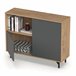 Aparador Anori con Patas para Salón Comedor Gris/ Madera