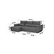 Chaise longue con cama BENSON Antracita