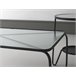 Mesa de centro de metal con tapa de cristal Negro